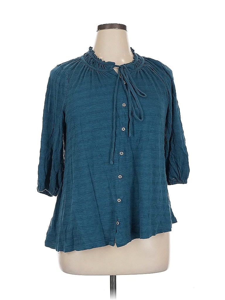 LANE BRYANT Pre-owned 3/4 Sleeve Blouse In Blue