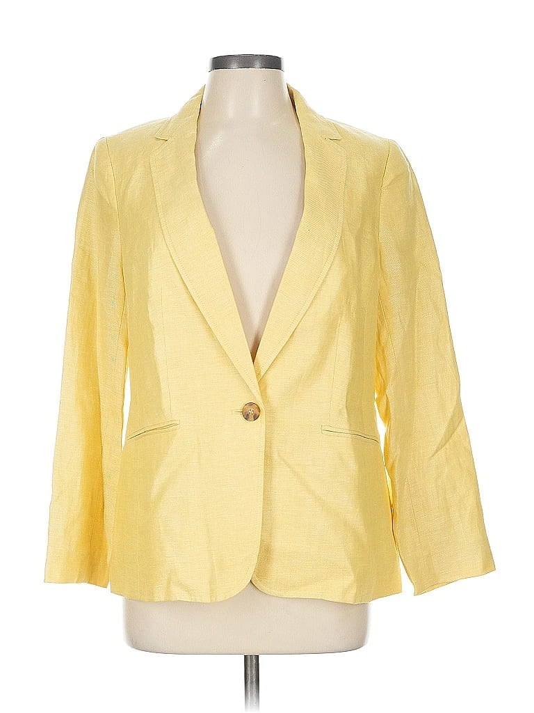 Click to view more detailed imagery on our partner's website Pre-owned Talbots Blazer Jacket In Yellow