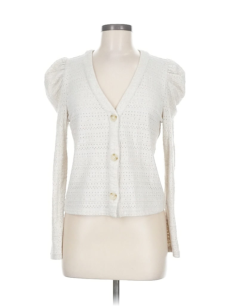 Pre-owned Bb Dakota By Steve Madden Cardigan Sweater In White
