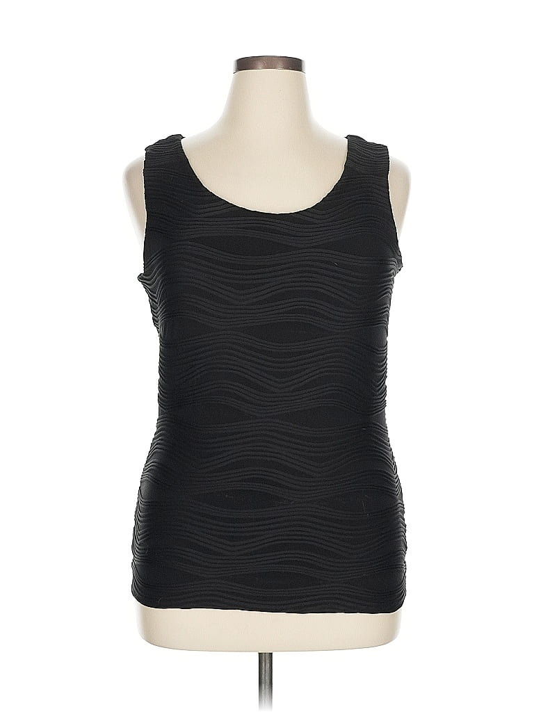 Pre-owned New Directions Sleeveless Top Black Scoop Neck Tops