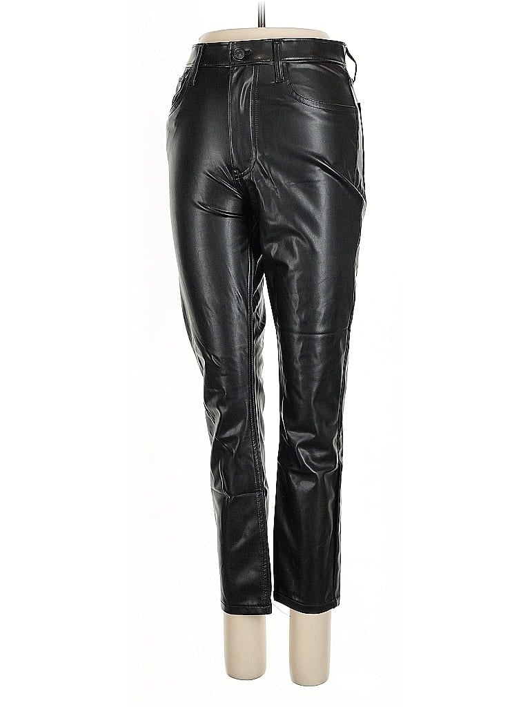 ABERCROMBIE & FITCH Pre-owned Faux Leather Pants In Black
