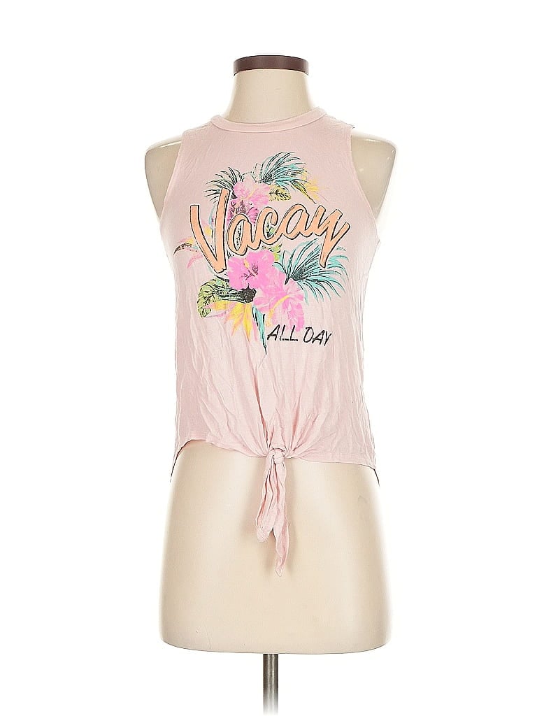 Pre-owned Unbranded Tank Top Pink Halter Neckline Tops