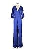 Theia Solid Blue Jumpsuit Size 8 - photo 1