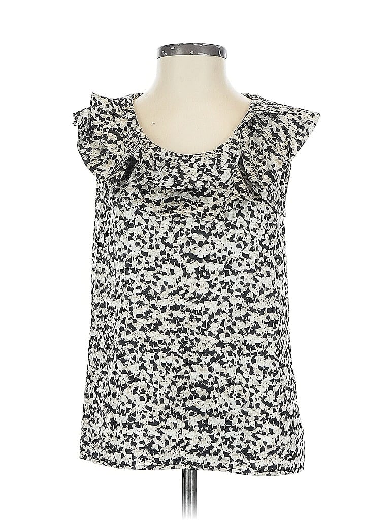 Pre-owned Ann Taylor Factory Sleeveless Blouse In White