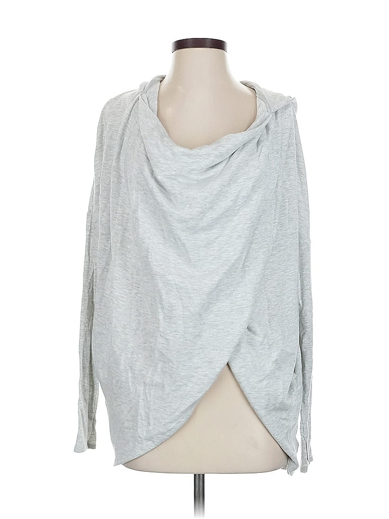 Pre-owned Athleta Cardigan Sweater In Silver