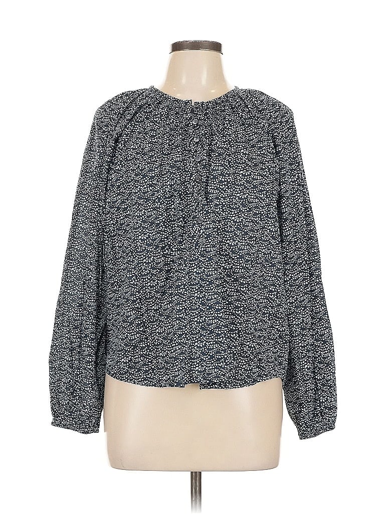 Pre-owned Rails Long Sleeve Blouse In Gray