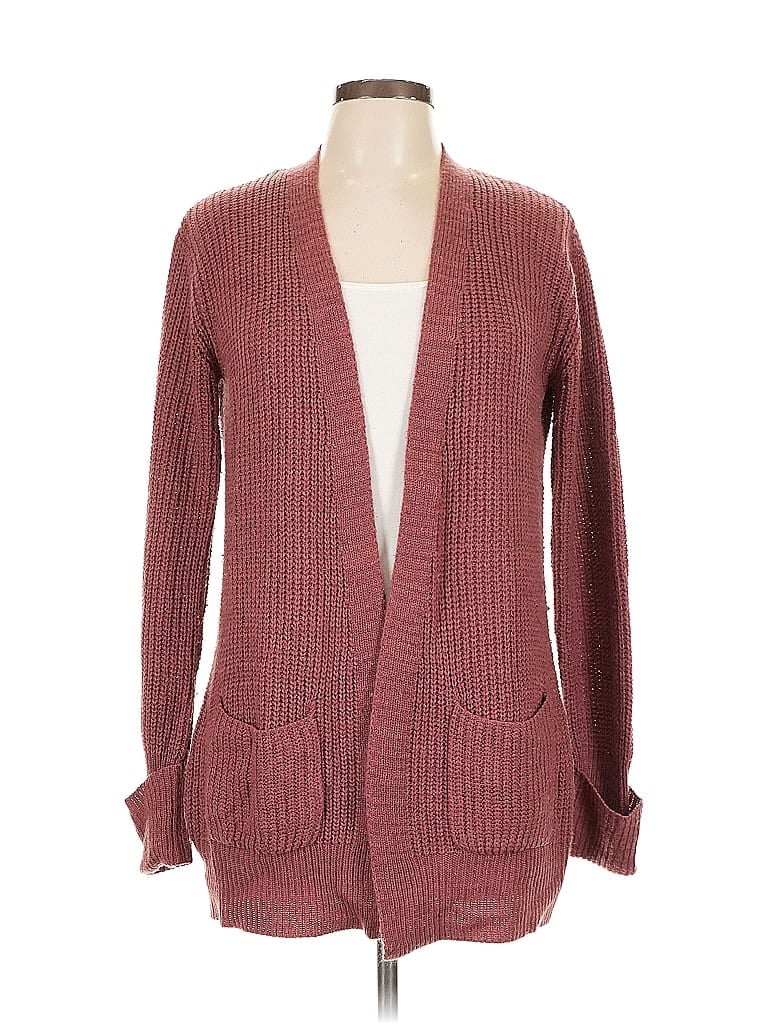 Pre-owned Haute Monde Cardigan Sweater In Burgundy