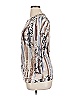 Logo Layers Silver 3/4 Sleeve Blouse Size XL - photo 5