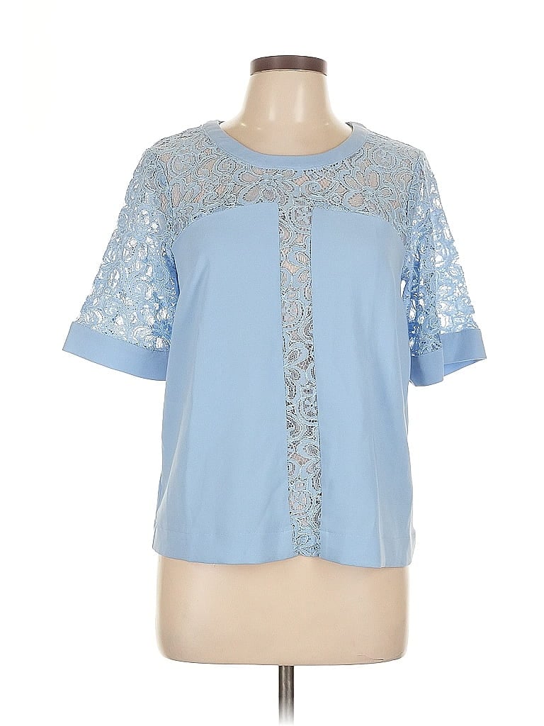 Pre-owned Silvian Heach Short Sleeve Blouse In Blue