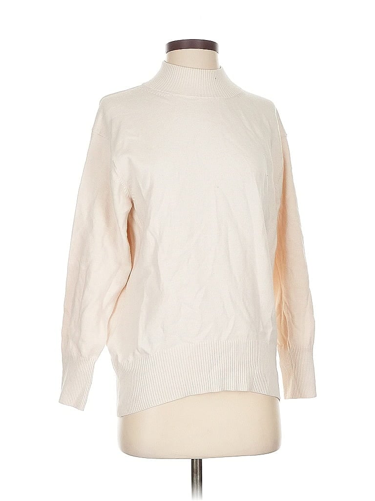 Pre-owned Muji Turtleneck Sweater In White