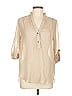 KLD Signature 100% Polyester Ivory 3/4 Sleeve Blouse Size L - photo 1