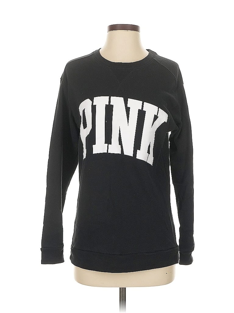 Pre-owned Victoria's Secret Pink Sweatshirt In Black