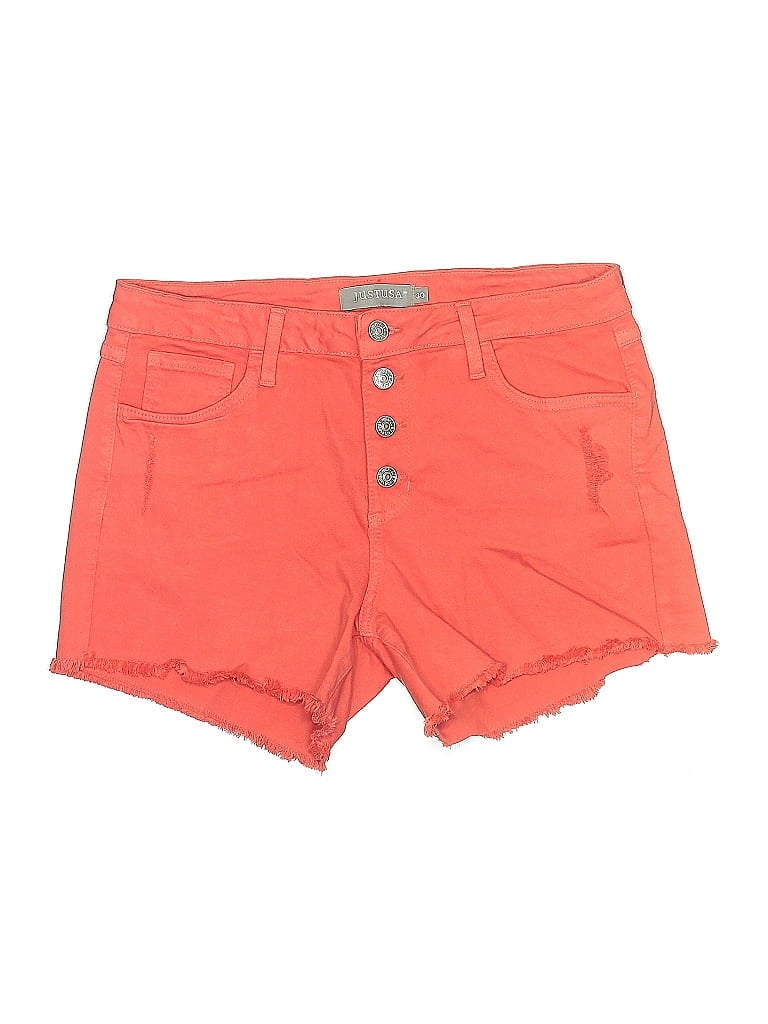 Pre-owned Just Usa Denim Shorts In Orange