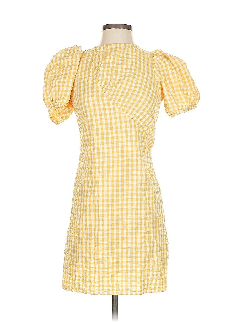 Pre-owned Mng Casual Dress In Yellow