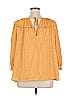Current Air 100% Polyester Orange 3/4 Sleeve Blouse Size XL - photo 2