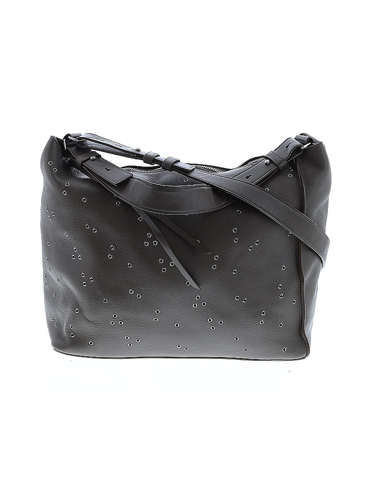 Pre-owned Allsaints Leather Satchel In Gray