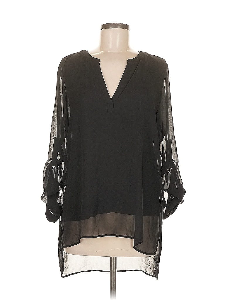 Click to view more detailed imagery on our partner's website Pre-owned Dr2 3/4 Sleeve Blouse In Black