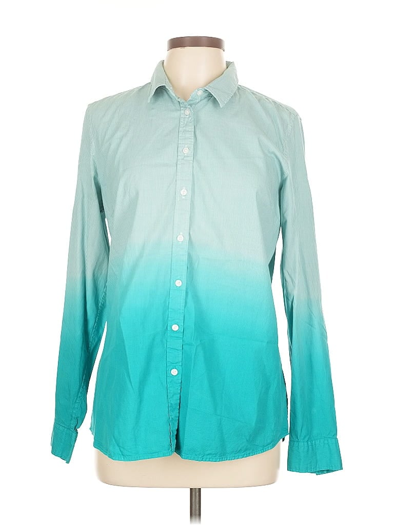 Pre-owned Tommy Hilfiger Long Sleeve Button Down Shirt In Blue