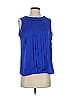 Adiva 100% Polyester Blue Sleeveless Blouse Size S - photo 1
