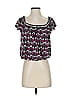 Max Studio Graphic Black Pink Short Sleeve Blouse Size XS - photo 1