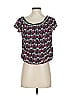 Max Studio Graphic Black Pink Short Sleeve Blouse Size XS - photo 2