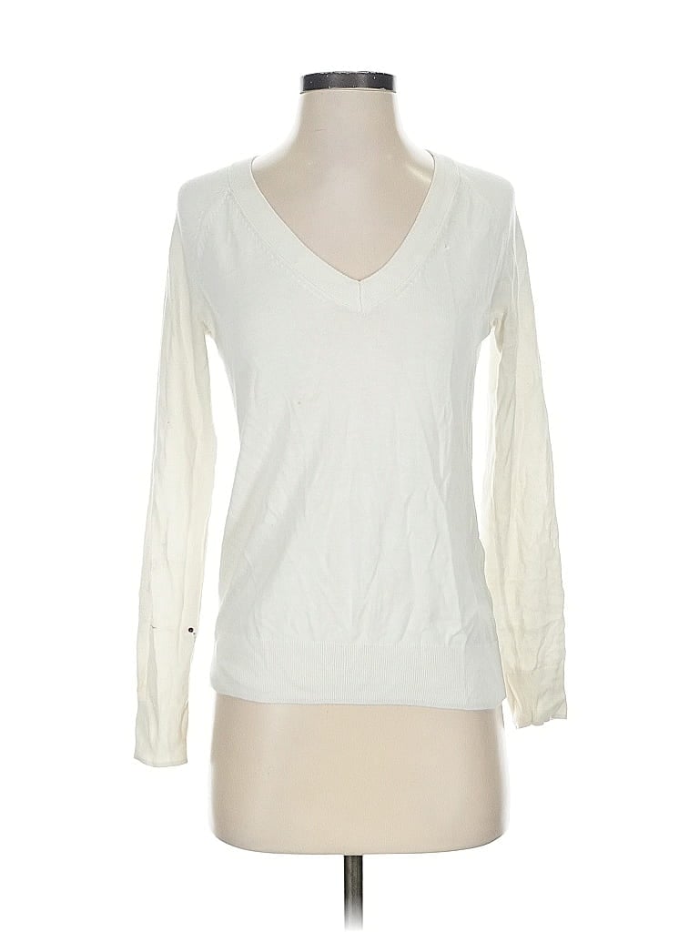 Pre-owned Banana Republic Factory Store Pullover Sweater In White