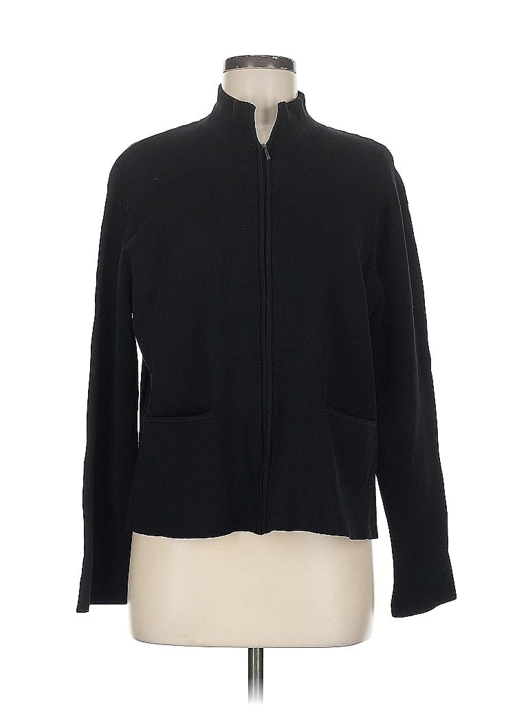 Pre-owned Eileen Fisher Cardigan Sweater In Black