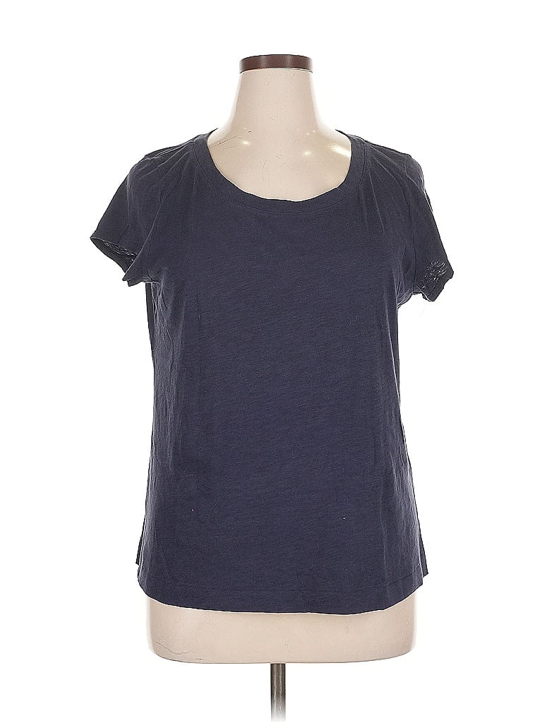 Pre-owned Eileen Fisher Short Sleeve T-shirt In Blue