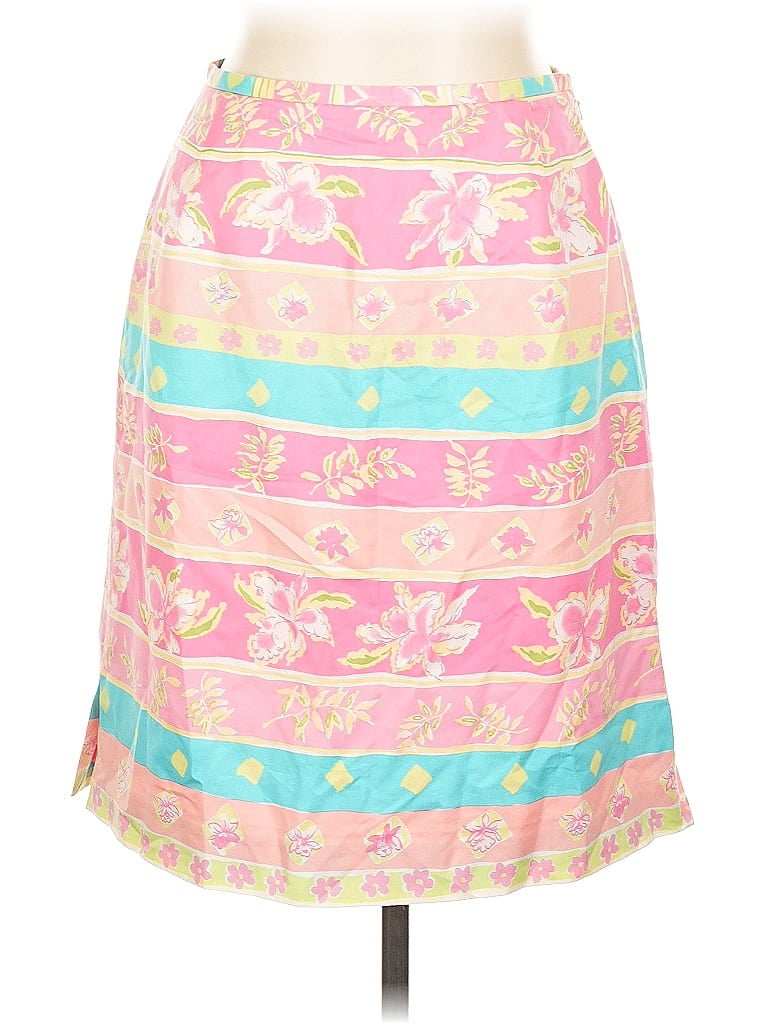 Pre-owned Harold's Silk Skirt In Pink