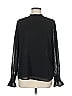 Papillon 100% Polyester Polka Dots Black Long Sleeve Blouse Size M - photo 1
