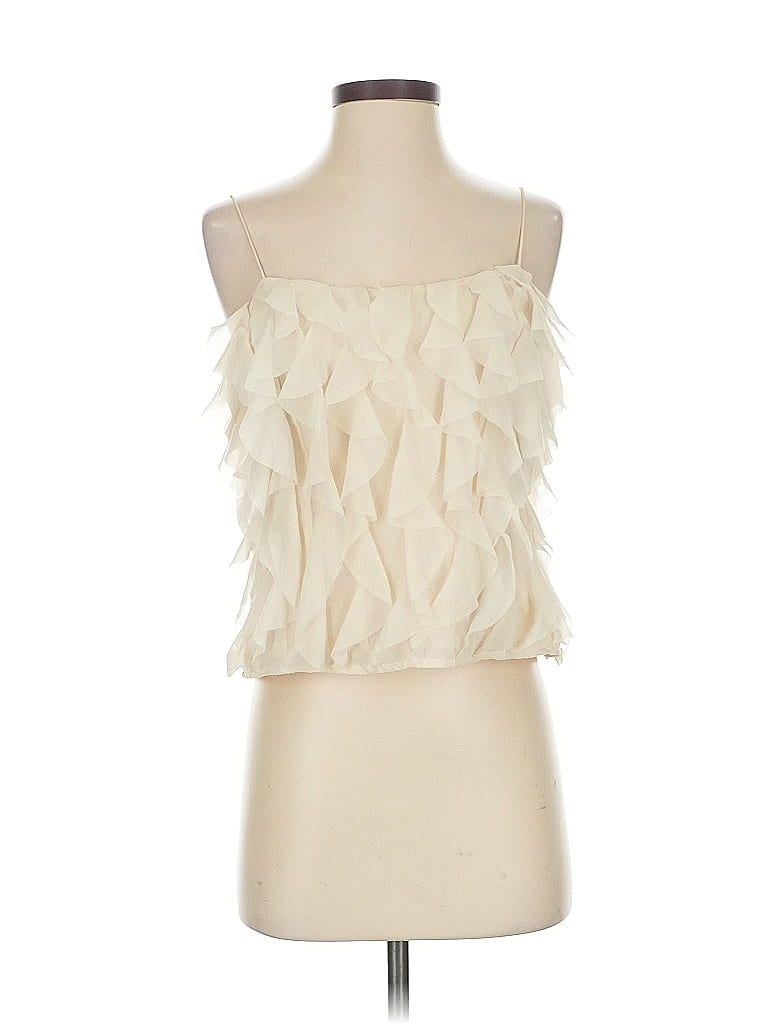 Pre-owned Aidan Mattox Sleeveless Blouse In White
