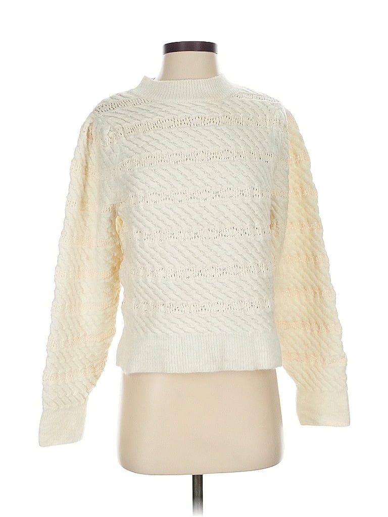 Pre-owned Mng Pullover Sweater In White