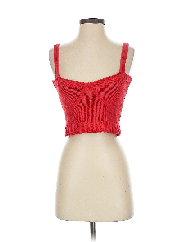 Pre-owned Zara Sweater Vest In Red
