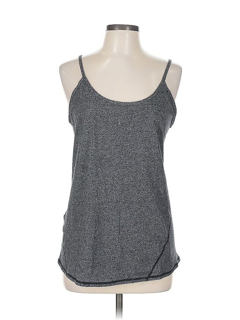 Pre-owned Z By Zella Tank Top Gray Halter Neckline Tops