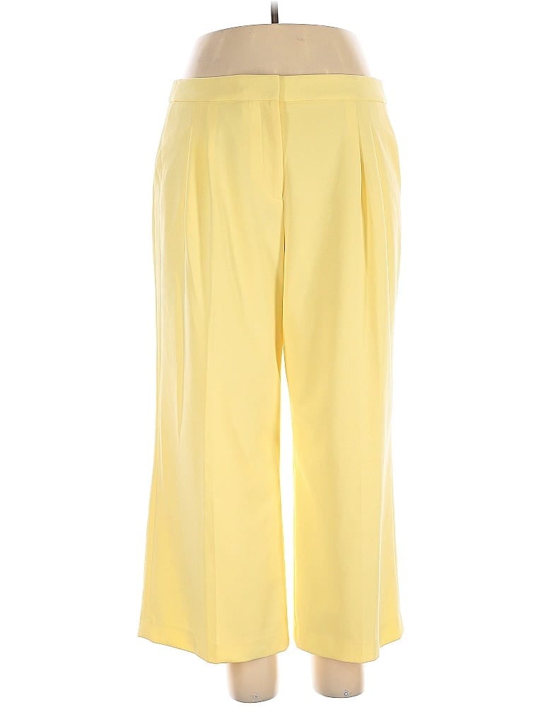 Pre-owned Calvin Klein Casual Pants In Yellow
