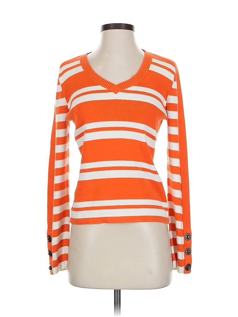 Pre-owned Tommy Hilfiger Pullover Sweater In Orange