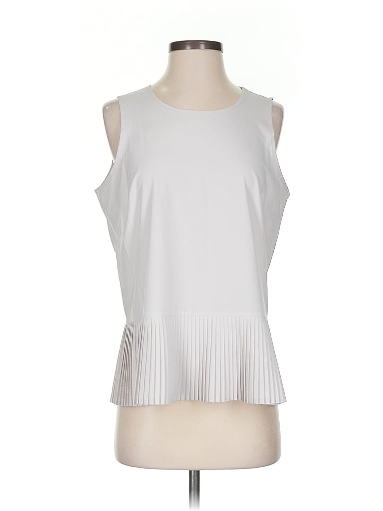 Pre-owned Spanx Sleeveless Top Silver Halter Neckline Tops