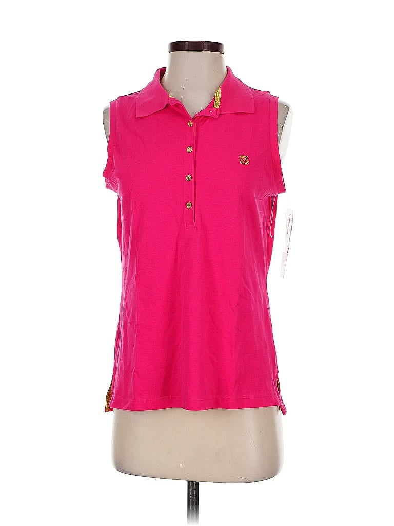 A Line Anne Klein Sleeveless Button Down Shirt In Pink