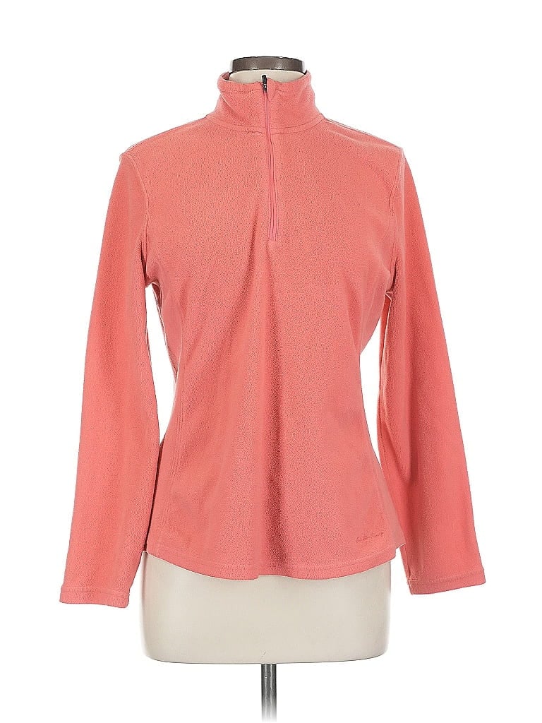 Pre-owned Eddie Bauer Fleece Jacket In Orange