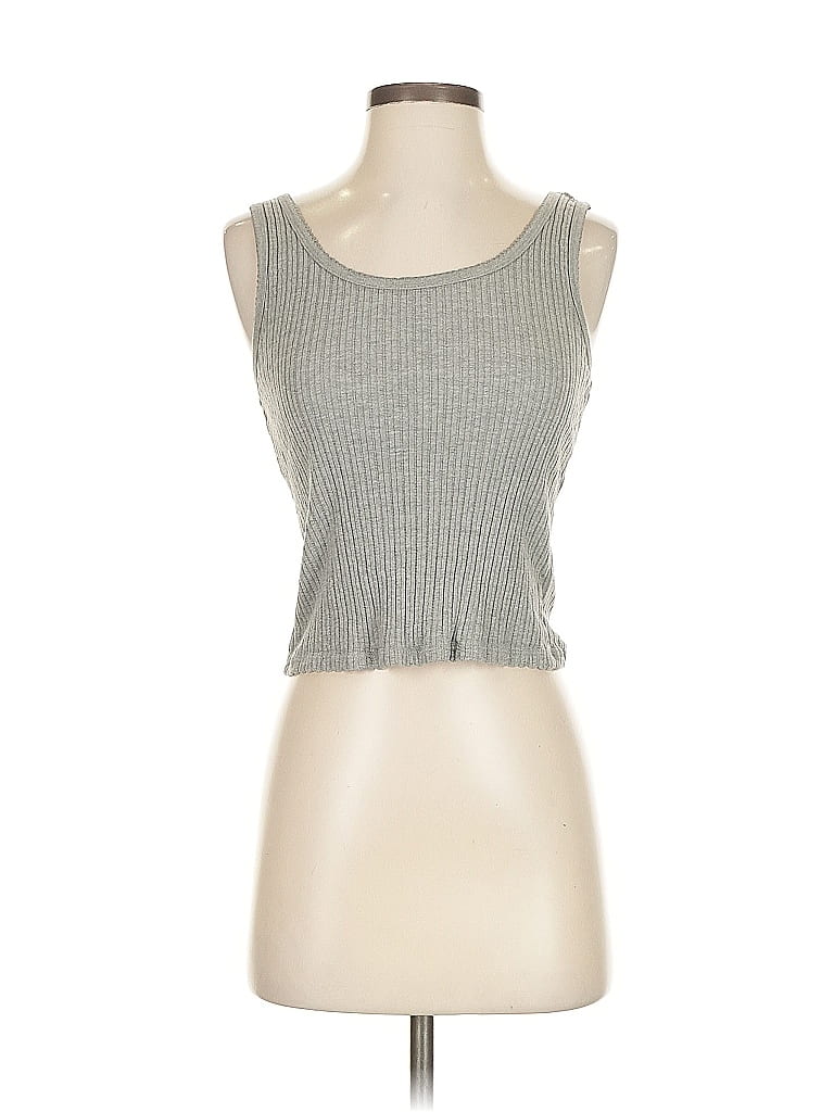 Pre-owned Me To We Tank Top Silver Strapless Neckline Tops