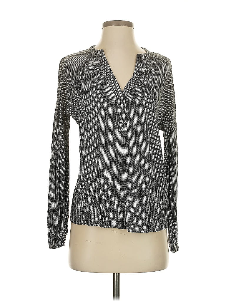 Pre-owned Joie Long Sleeve Blouse In Gray