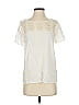 Ella Moss 100% Rayon Ivory Short Sleeve Top Size XS - photo 1