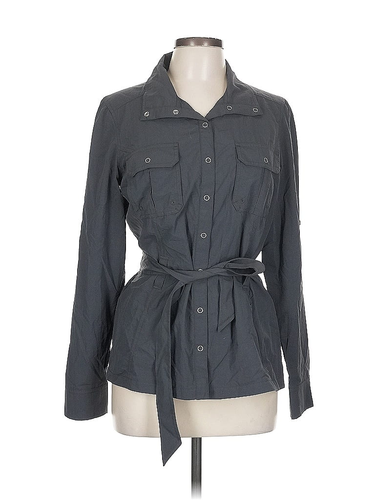 Pre-owned Lucy Long Sleeve Button Down Shirt In Gray