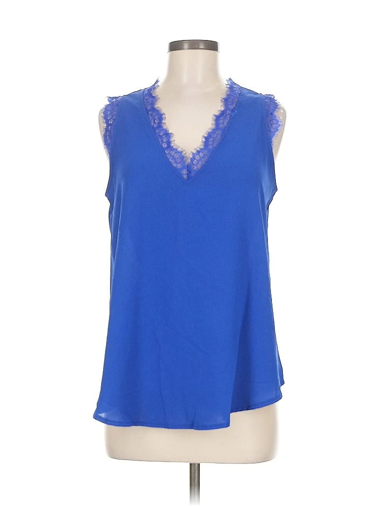 Pre-owned Unbranded Sleeveless Blouse In Blue