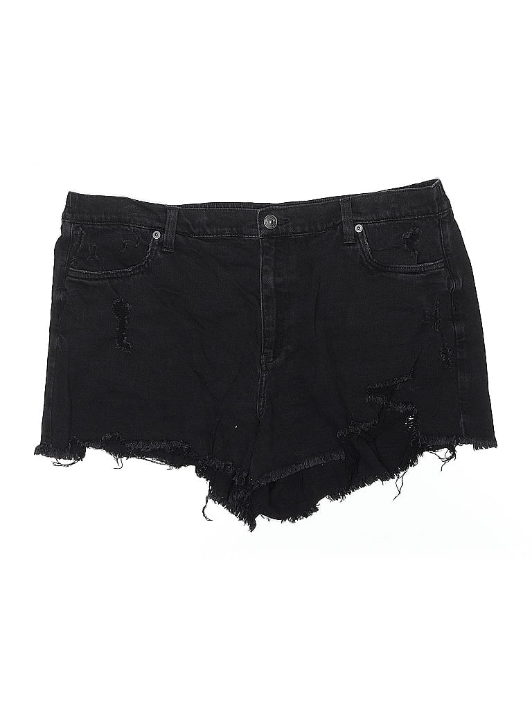 Pre-owned Aerie Denim Shorts In Black