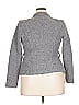 IRO Chevron-herringbone Gray Wool Blazer Size 18 - photo 2