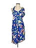 Guess Print Blue Casual Dress Size 4 - photo 1