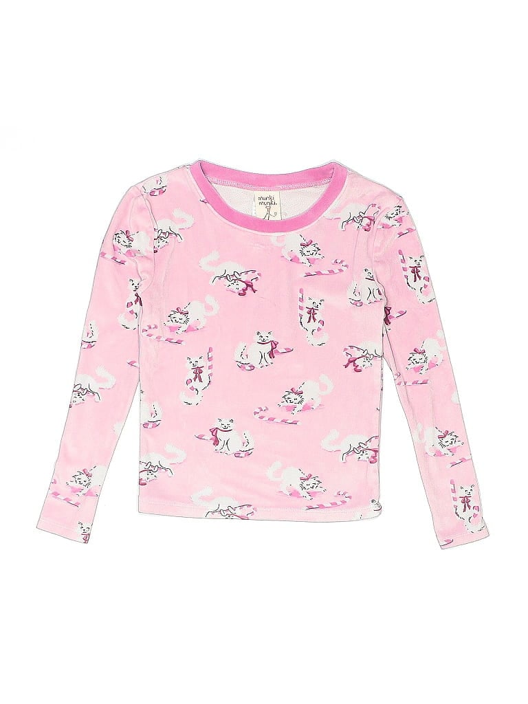 Pre-owned Munki Munki Kids' Long Sleeve T-shirt In Pink
