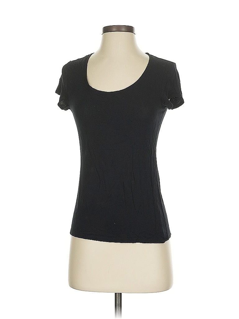 Pre-owned Max Studio Short Sleeve T-shirt In Black