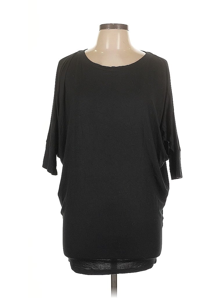 41HAWTHORN Pre-owned 3/4 Sleeve Top Black Boatneck Tops